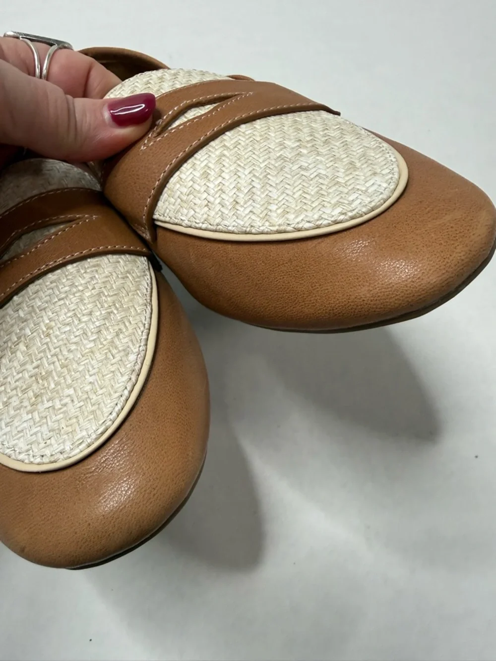 Birdies Vesper Cappuccino & Raffia Loafers 7.5